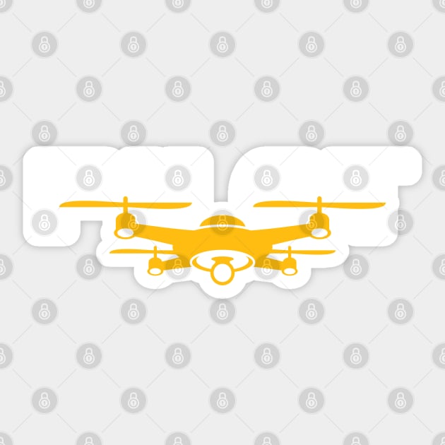 Drone Pilot Quadcopter Flying Gift Drone Life Sticker by markz66